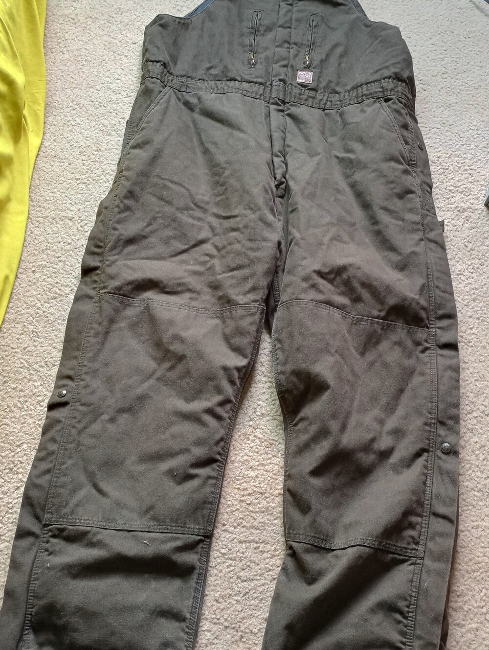 Men's Cargo Bib Overalls - Olive